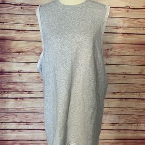 Hudson Agender Sleeveless Tuss Muscle Tank, Size Large